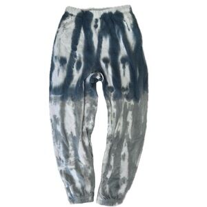 garage tie-dye blue and white sweat pants